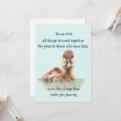 Carte Citation de la Bible Inspirationnelle Rom 8:28 Tra (Devant/Arrière en situation)