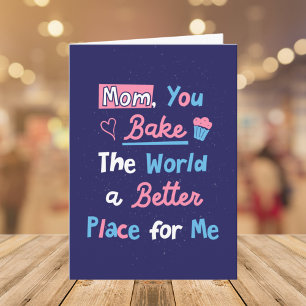 Carte Citation de la fête des mères Baker Maman Chef