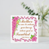 Carte Citation de la fête des mères par Emily Dickinson  (Debout devant)