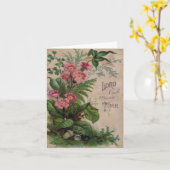 Carte Citation de la prière vintage (Fleur jaune)