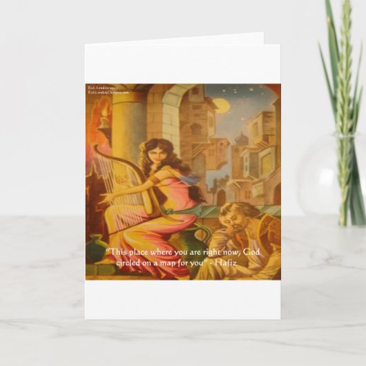 Carte Citation de la sagesse de Hafiz "le cercle de Dieu (Devant)