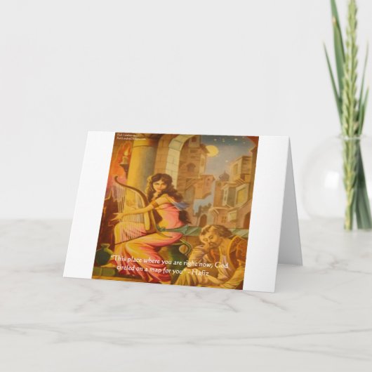 Carte Citation de la sagesse de Hafiz "le cercle de Dieu (Devant)