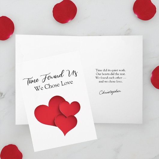 Carte Citation de la Saint-Valentin : Le Temps Nous a Tr
