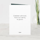 Carte Citation de la saison Green Minimal Photo Noël (Dos)