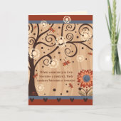 Carte Citation de la sympathie florale de l'arbre modern (Devant)