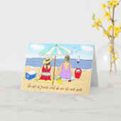 Carte Citation de l'âge médian Amicale amusante (Fleur jaune)