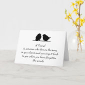 Carte Citation de l'ami Chanson dans votre coeur et les  (Fleur jaune)