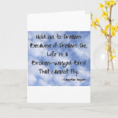 Carte Citation de Langston Hughes Dreams (Fleur jaune)