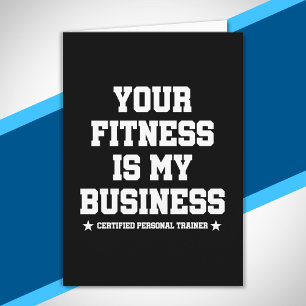 Carte Citation de l'entraîneur personnel certifié Fitnes