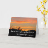 Carte Citation de l'espoir inspirationnel de lever du so (Fleur jaune)