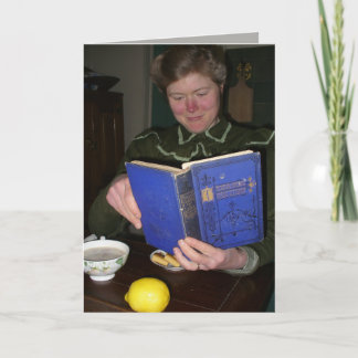 Carte : citation de livre victorienne à l'intérieu