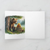 Carte Citation de l'ours miel heureux (Intérieur)