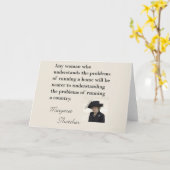 Carte Citation de Margaret Thatcher "courant un pays… " (Fleur jaune)