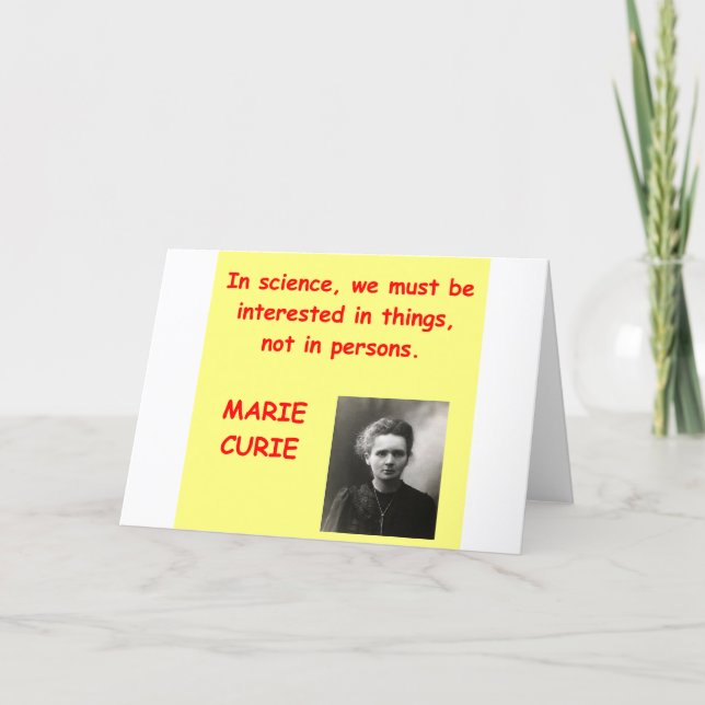 Carte Citation de Marie Curie (Devant)