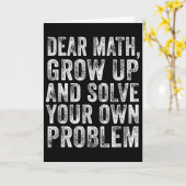 Carte Citation de maths drôle Cher professeur de maths M (Fleur jaune)