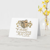 Carte Citation de musique de douzième nuit (version (Fleur jaune)