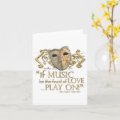 Carte Citation de musique de douzième nuit (version (Fleur jaune)