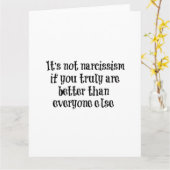 Carte Citation de narcissisme drôle (Fleur jaune)