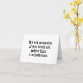 Carte Citation de narcissisme drôle (Fleur jaune)