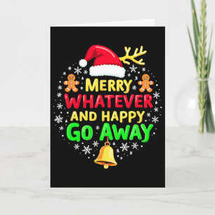 Carte Citation de Noël drôle Merry Whatever Pyjama de No