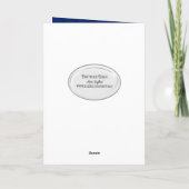 Carte Citation de Noël en bleu avec corde légère (Dos)