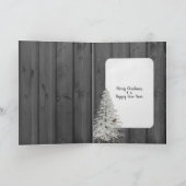 Carte Citation de Noël en bois noir avec lumières (Intérieur)