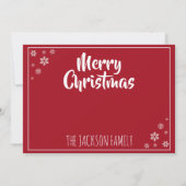 Carte Citation de Noël inspirante avec décoration rouge (Dos)