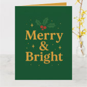 Carte Citation de Noël Merry & Bright (Fleur jaune)