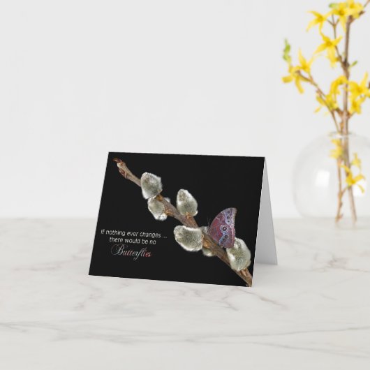 Carte Citation de papillon (Fleur jaune)