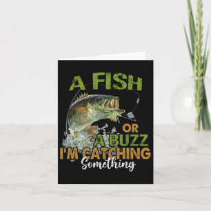 Carte Citation De Pêche Drôle Un Poisson Ou Un Buzz Que
