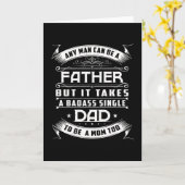 Carte Citation de père célibataire pour les hommes Fier (Fleur jaune)