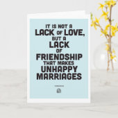 Carte Citation de philosophie de mariage (Fleur jaune)