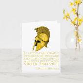 Carte Citation de philosophie grecque stoïque - Marcus A (Fleur jaune)