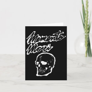 Carte Citation de philosophie grunge Memento Mori Crâne