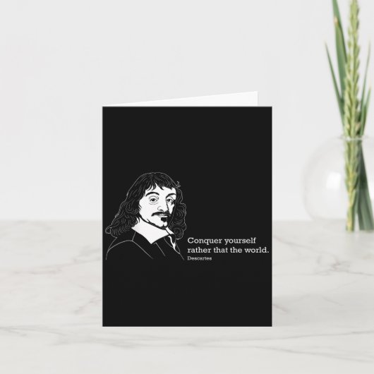 Carte Citation de philosophie René Descartes (Devant)