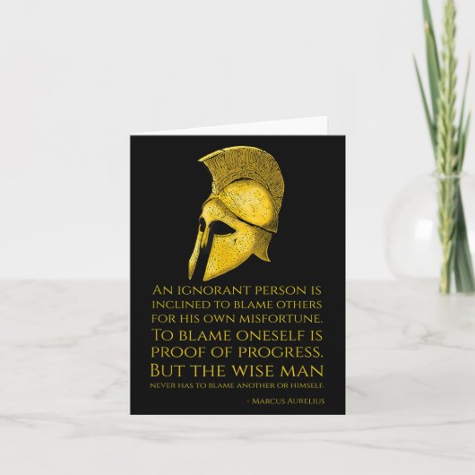 Carte Citation de philosophie stoïque de Marcus Aurelius (Devant)