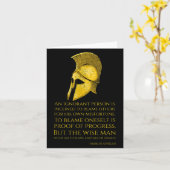 Carte Citation de philosophie stoïque de Marcus Aurelius (Fleur jaune)