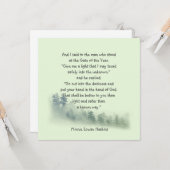 Carte Citation de poème inspirant Mettez votre main dans (Devant/Arrière en situation)