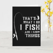 Carte Citation de poisson drôle C'est ce que je fais et (Fleur jaune)