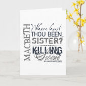 Carte Citation de porc tuant Macbeth (Fleur jaune)