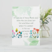 Carte Citation de printemps inspirant poème Charles Dick (Debout devant)