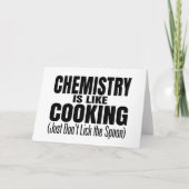 Carte Citation de professeur de chimie amusante (Devant)