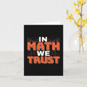 Carte Citation de professeur de mathématiques - En Math (Fleur jaune)