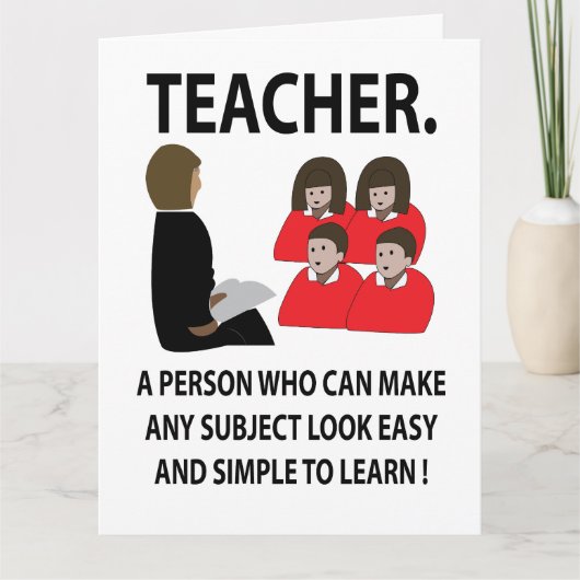 Carte Citation de professeur pour la rentrée scolaire Ty (Devant)