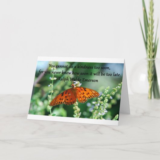 Carte Citation de Ralph Emerson. Vous ne pouvez pas (Devant)