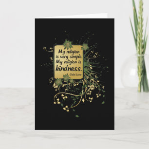Carte Citation de religion de Dalai Lama