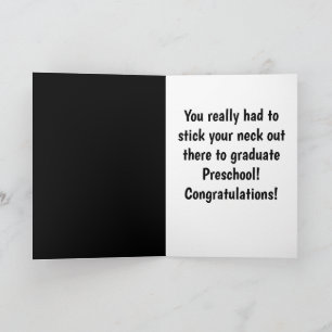 Carte Citation de remise de diplôme de maternelle drôle 