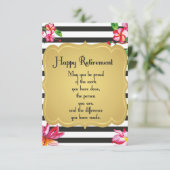 Carte Citation de retraite heureuse Cadeau d'adieu (Debout devant)