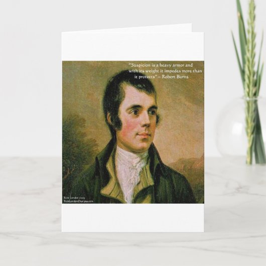 Carte Citation de Robert Burns et de célèbres soupçons (Devant)