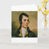 Carte Citation de Robert Burns et de célèbres soupçons (Fleur jaune)